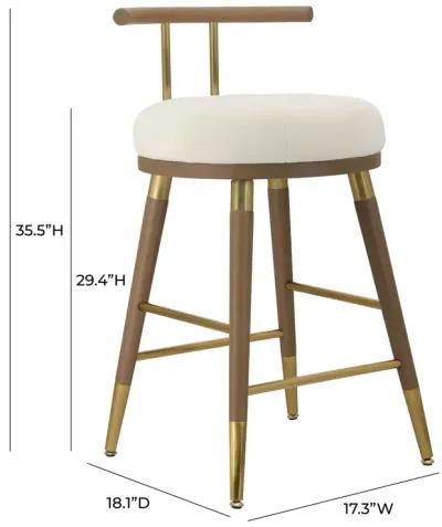 Juniper Cream Velvet Barstool