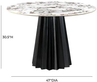 Jimena Marble Ceramic 47" Round Dining Table