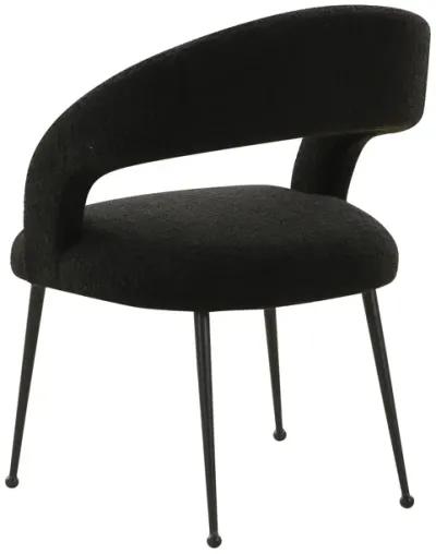 Rocco Black Performance Boucle Dining Chair