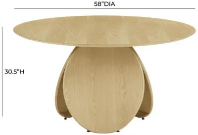 Emil Natural Oak Round Dining Table