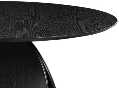 Emil Black Oak Round Dining Table