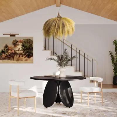 Emil Black Oak Round Dining Table