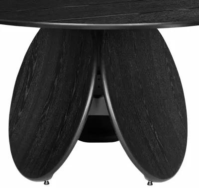 Emil Black Oak Round Dining Table