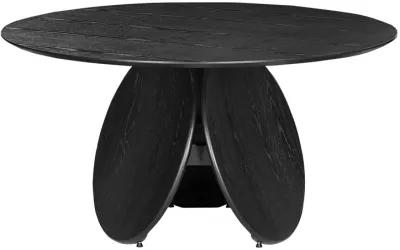 Emil Black Oak Round Dining Table