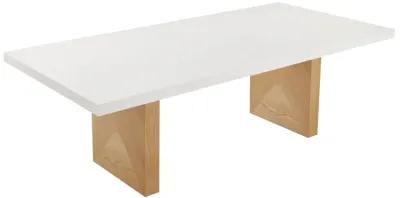 Madeline White Gloss and Natural Ash Dining Table