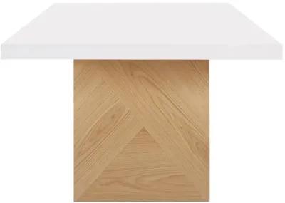 Madeline White Gloss and Natural Ash Dining Table