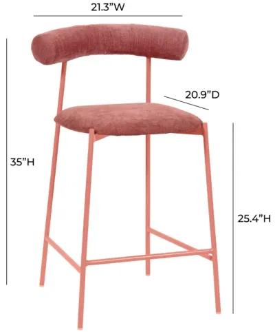 Liliana Mauve Performance Velvet Counter Stool