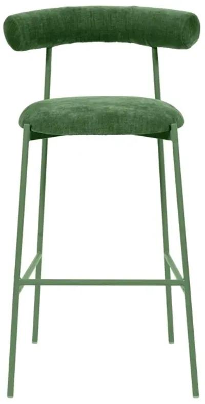 Liliana Forest Green Performance Velvet Bar Stool