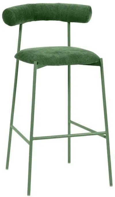 Liliana Forest Green Performance Velvet Bar Stool