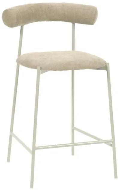 Liliana Taupe Performance Velvet Counter Stool