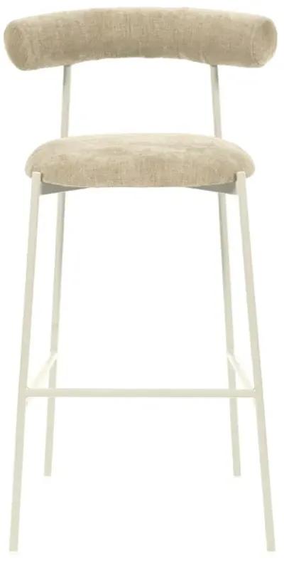 Liliana Taupe Performance Velvet Bar Stool