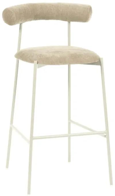 Liliana Taupe Performance Velvet Bar Stool