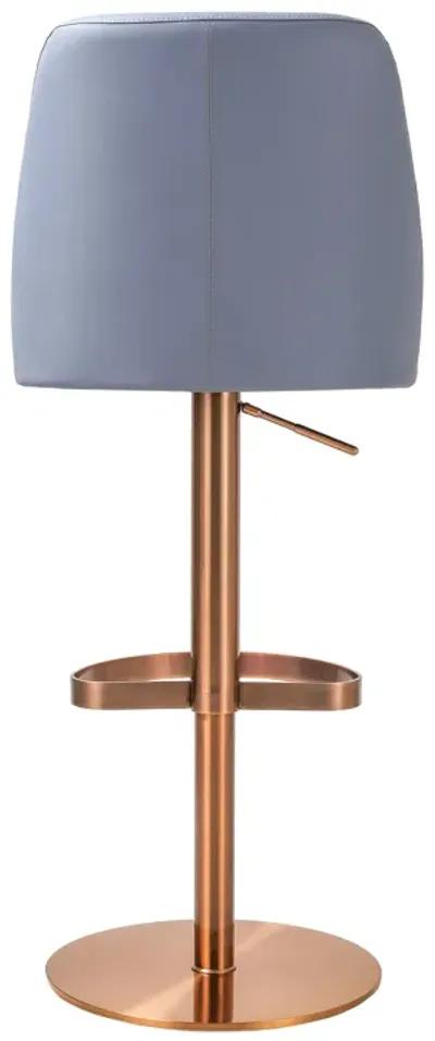 Maven Lavender Mist Performance Vegan Leather and Rose Gold Adjustable Swivel Stool