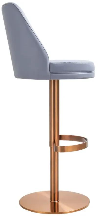 Maven Lavender Mist Performance Vegan Leather and Rose Gold Adjustable Swivel Stool