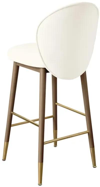 Hailey Cream Velvet Counter Stool