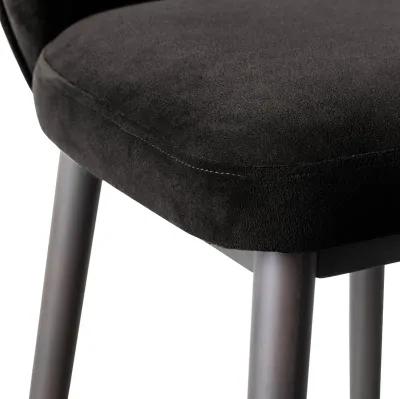 Hailey Charcoal Grey Velvet Barstool