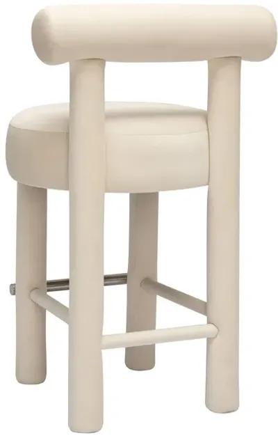 Carmel Cream Velvet Counter Stool