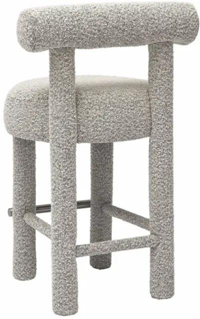 Carmel Black & White Performance Boucle Counter Stool