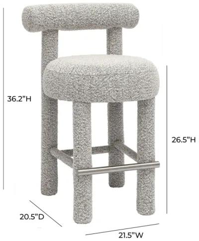 Carmel Black & White Performance Boucle Counter Stool