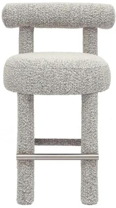 Carmel Black & White Performance Boucle Counter Stool