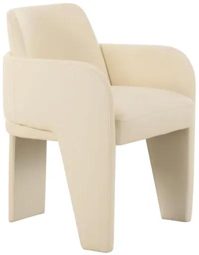 Leo Cream Performance Vegan Leather Dining Chair