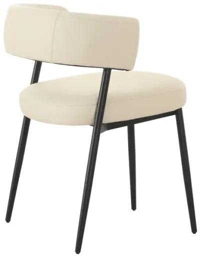 Maxine Cream Performance Vegan Leather Dining Chair