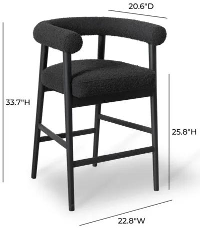 Spara Black Performance Boucle Counter Stool