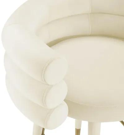 Betty Cream Velvet Counter Stool