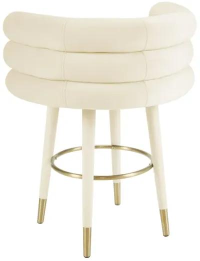 Betty Cream Velvet Counter Stool