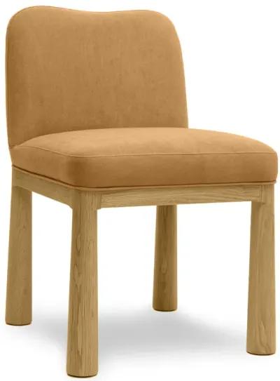 Tiara Cognac Performance Velvet Oak Dining Chair