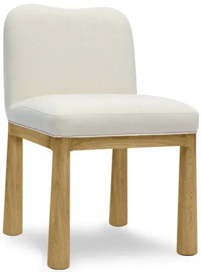 Tiara Cream Velvet Oak Dining Chair