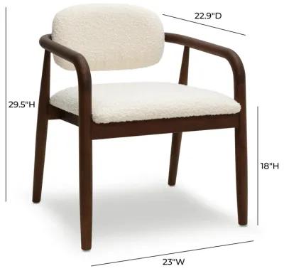 Betsy Cream Performance Boucle Dining Chair