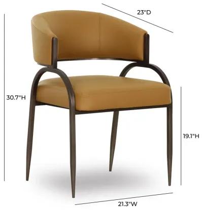 Tatum Tan Performance Vegan Leather Dining Chair