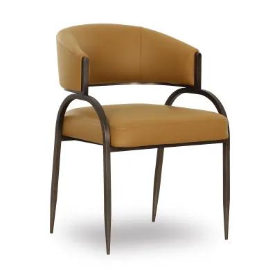 Tatum Tan Performance Vegan Leather Dining Chair