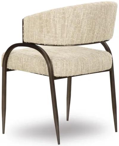 Tatum Cream Textured Performance Boucle Dining Chair