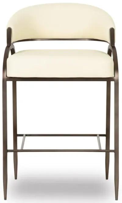 Tatum Cream Performance Vegan Leather Counter Stool