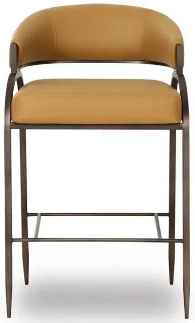 Tatum Tan Performance Vegan Leather Counter Stool