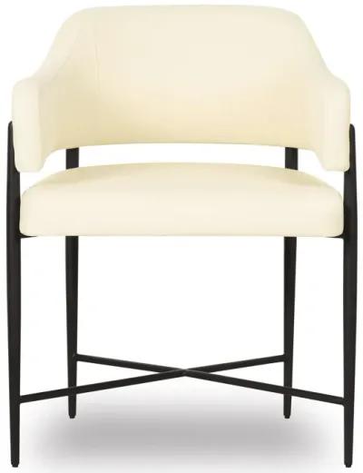 Sezanne Cream Vegan Leather Dining Chair