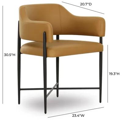 Sezanne Tan Vegan Leather Dining Chair