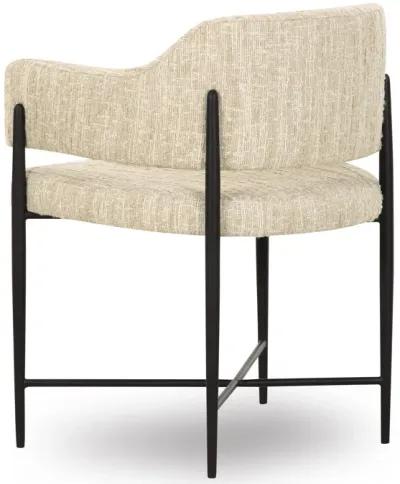 Sezanne Cream Textured Performance Boucle Dining Chair