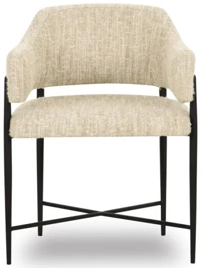 Sezanne Cream Textured Performance Boucle Dining Chair