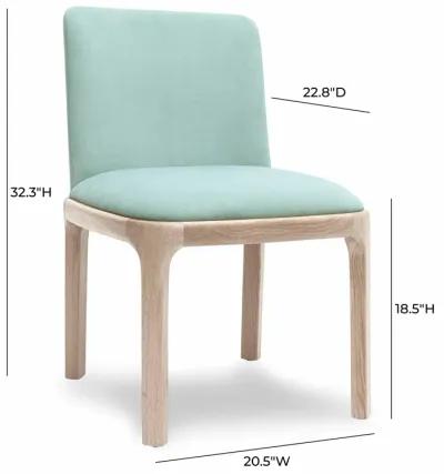 Rebecca Light Blue Performance Velvet Dining Chair