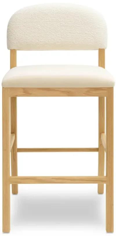 Calla Cream Performance Velvet Counter Stool