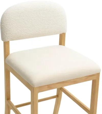 Calla Cream Performance Velvet Counter Stool