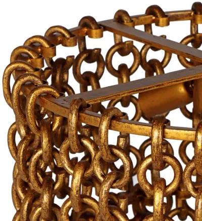 Nirsa Brass Chain Link 3-Tier Chandelier