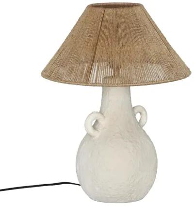 Lalit Natural & White Ceramic Table Lamp