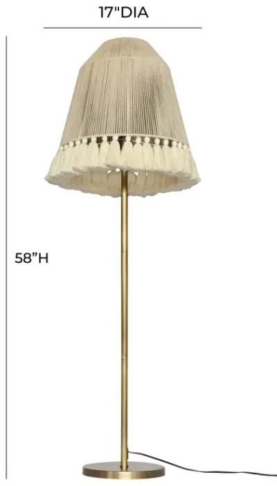 June White Medium Floor Lamp