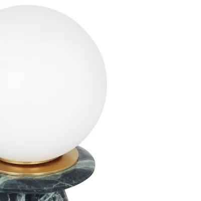 Globe Malachite Green Marble Lamp