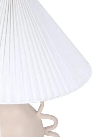 Hazza Cream Pleated Table Lamp