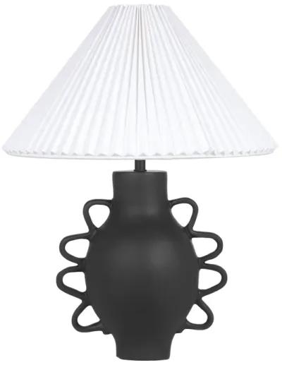 Hazza Black Pleated Table Lamp